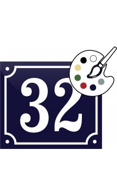 Husnummer emalj 1,2:1 max 2 tecken