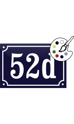 Husnummer emalj 1,5:1 max 3 tecken