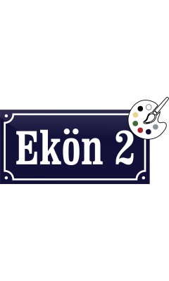 Gatuskylt emalj 2:1 max 6 tecken